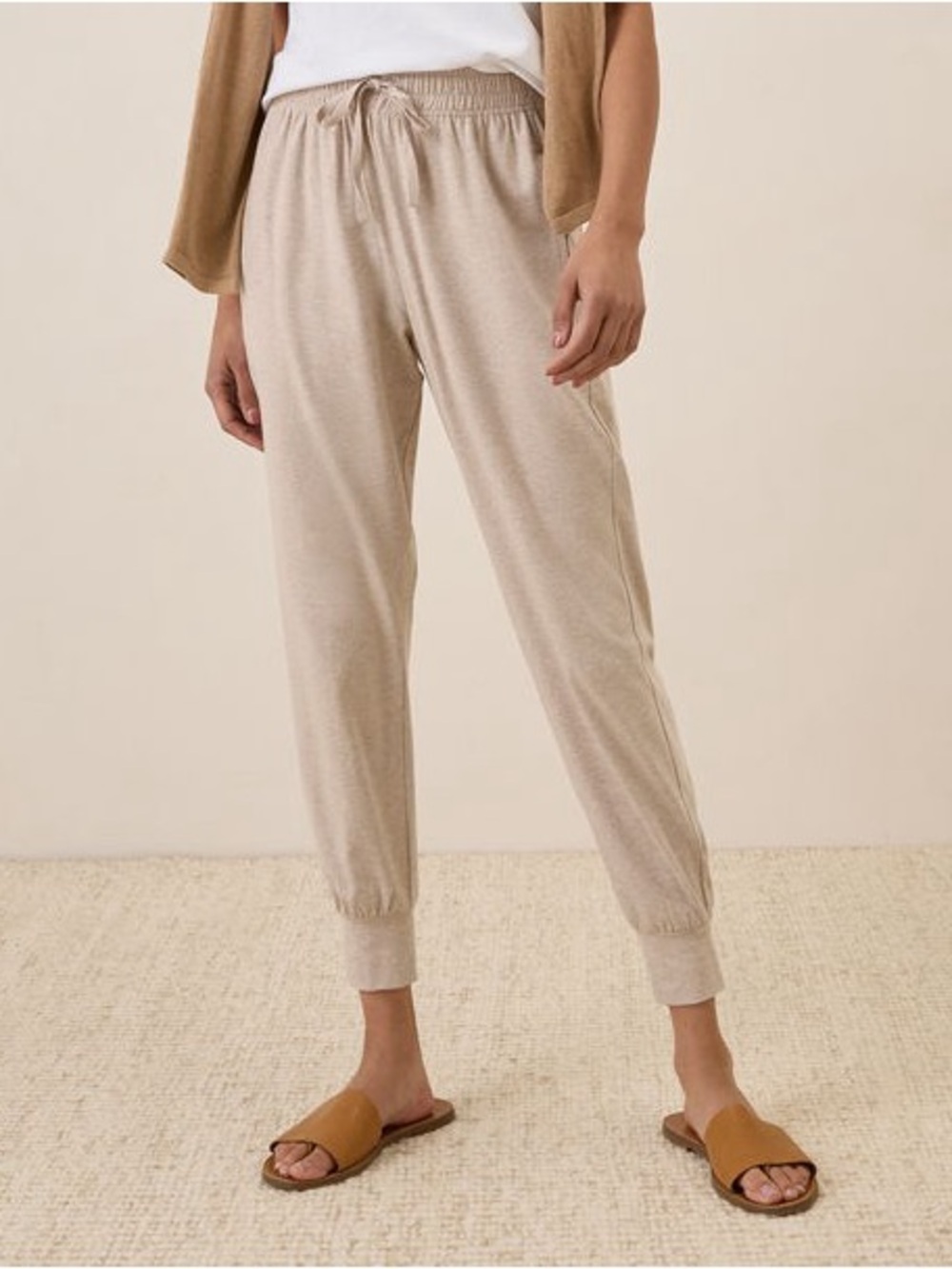 Pact Luxe Essential Organic Cotton Joggers Oat Heather - Small